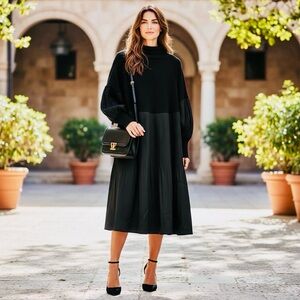 Gabby Isabella Black Midi Dress